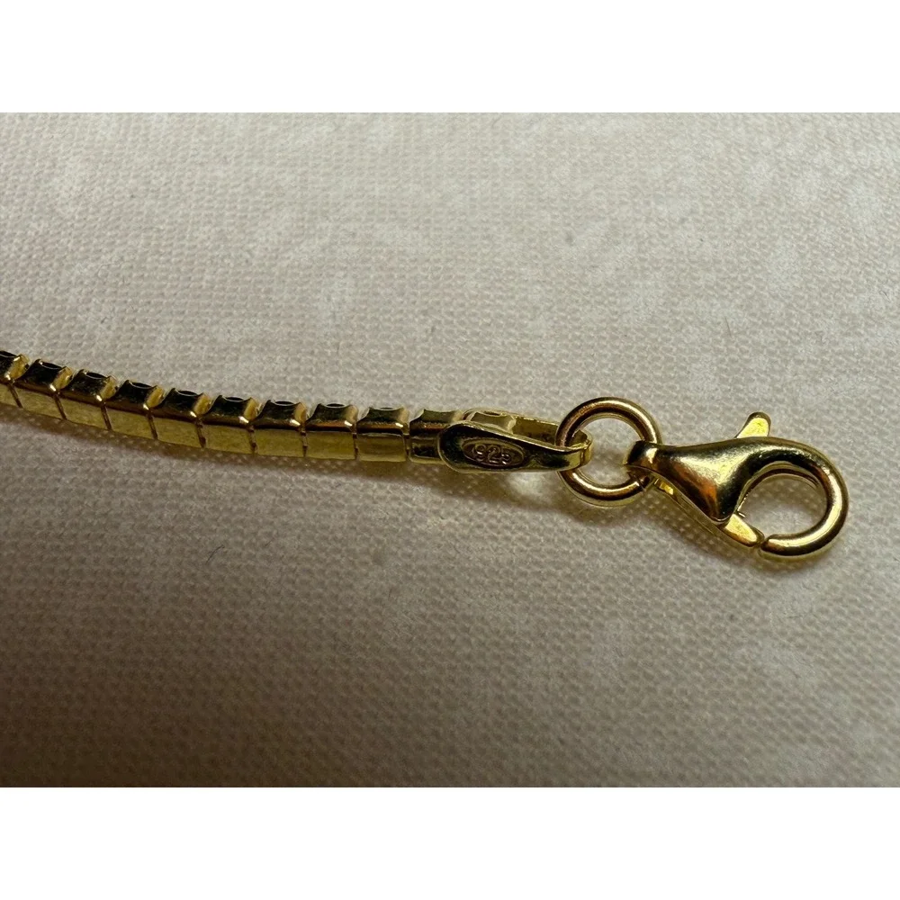 Gold plated Sterling Silver 925 Black Crystal Tennis Bracelet 6.5-7.75 Inch